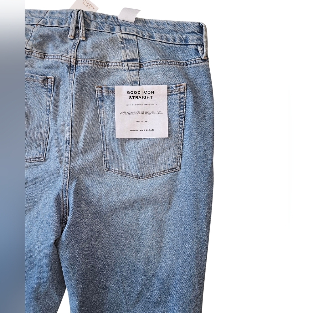 Good American “Good Icon” Oversized Straight Jeans, Size 16, NWT - Picture 3 of 8